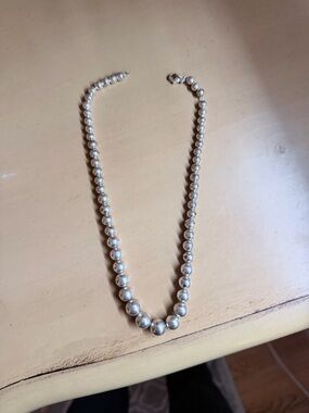 Tiffany & Co. Sterling Silver Graduated Bead Necklace
